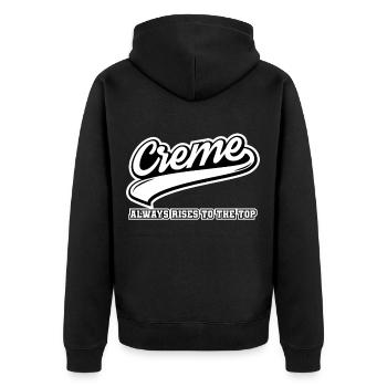 La crème monte toujours au sommet - Veste à capuche bio Premium Unisexe - noir - Dos - Nico (187cm)