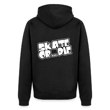 Skate or die - Skateboard - Veste à capuche bio Premium Unisexe - noir - Dos - Nico (187cm)