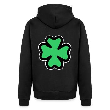 trèfle à quatre feuilles - Veste à capuche bio Premium Unisexe - noir - Dos - Nico (187cm)