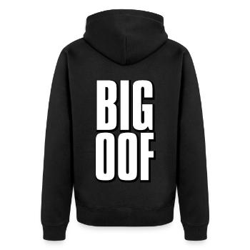 Grand oof mème - Veste à capuche bio Premium Unisexe - noir - Dos - Nico (187cm)
