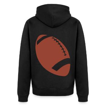 Football américain - Veste à capuche bio Premium Unisexe - noir - Dos - Nico (187cm)