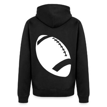 Football américain - Veste à capuche bio Premium Unisexe - noir - Dos - Nico (187cm)