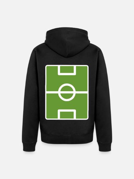 Football Field - Unisex Premium Organic Zip Hoodie - black