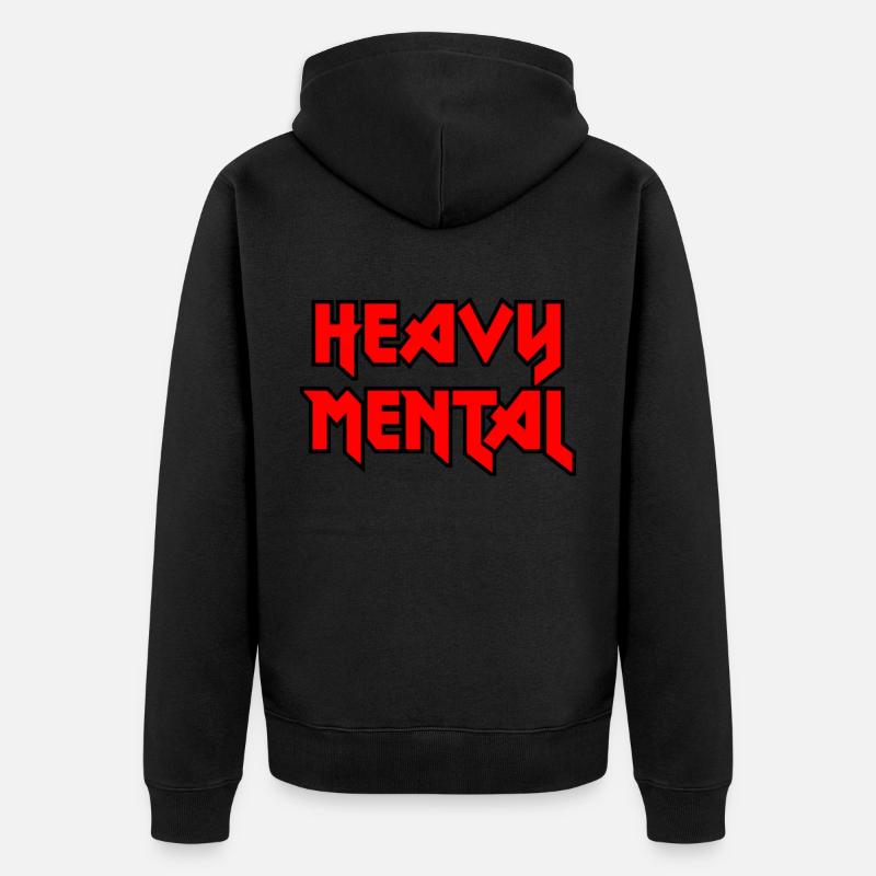Heavy Metal - médium lourd - Veste à capuche bio Premium Unisexe - noir