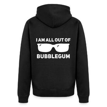 Je n’ai plus de chewing-gum - Veste à capuche bio Premium Unisexe - noir - Dos - Nico (187cm)