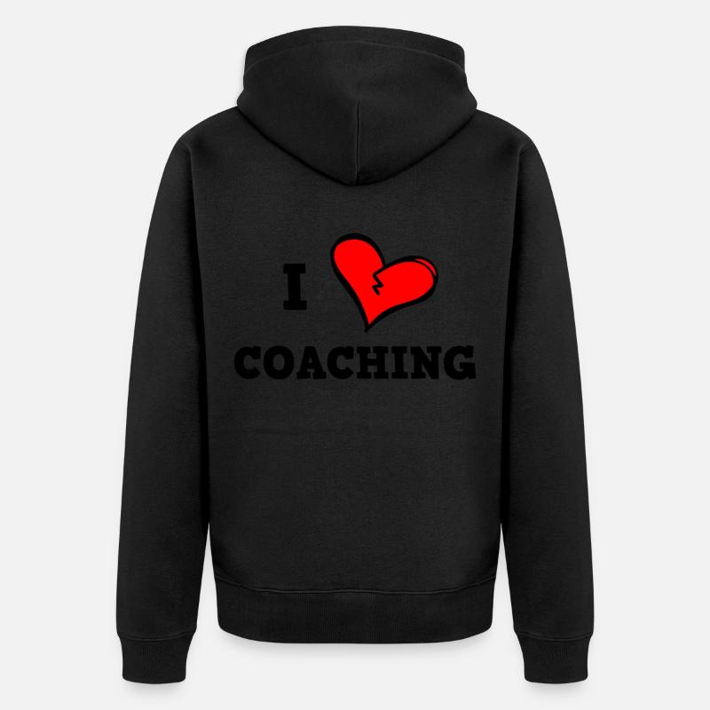 J’adore le coaching - Veste à capuche bio Premium Unisexe - noir