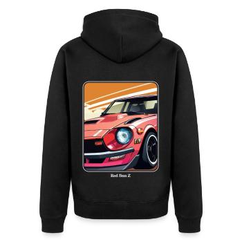Voiture japonaise - la Red Sun Z - JDM - Veste à capuche bio Premium Unisexe - noir - Dos - Nico (187cm)