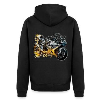 Moto Super Sport Tourer - Veste à capuche bio Premium Unisexe - noir - Dos - Nico (187cm)