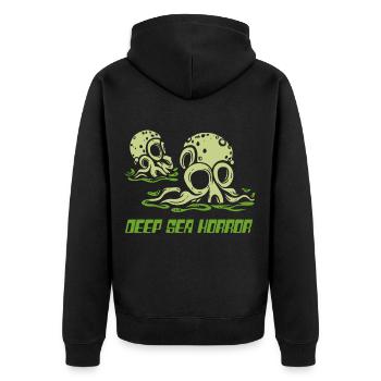 Deep Sea Horror Tentacles - Unisex Premium Organic Zip Hoodie - black - Back - Nico (187cm)
