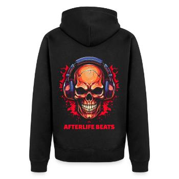 Au-delà des beats – Skull Music - Veste à capuche bio Premium Unisexe - noir - Dos - Nico (187cm)