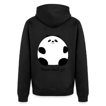 Please Don't Go – Big Panda - Unisex Premium Organic Zip Hoodie - black - Back - Nico (187cm)