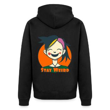 Naughty Sweet Alternative – Stay Weird - Veste à capuche bio Premium Unisexe - noir - Dos - Nico (187cm)