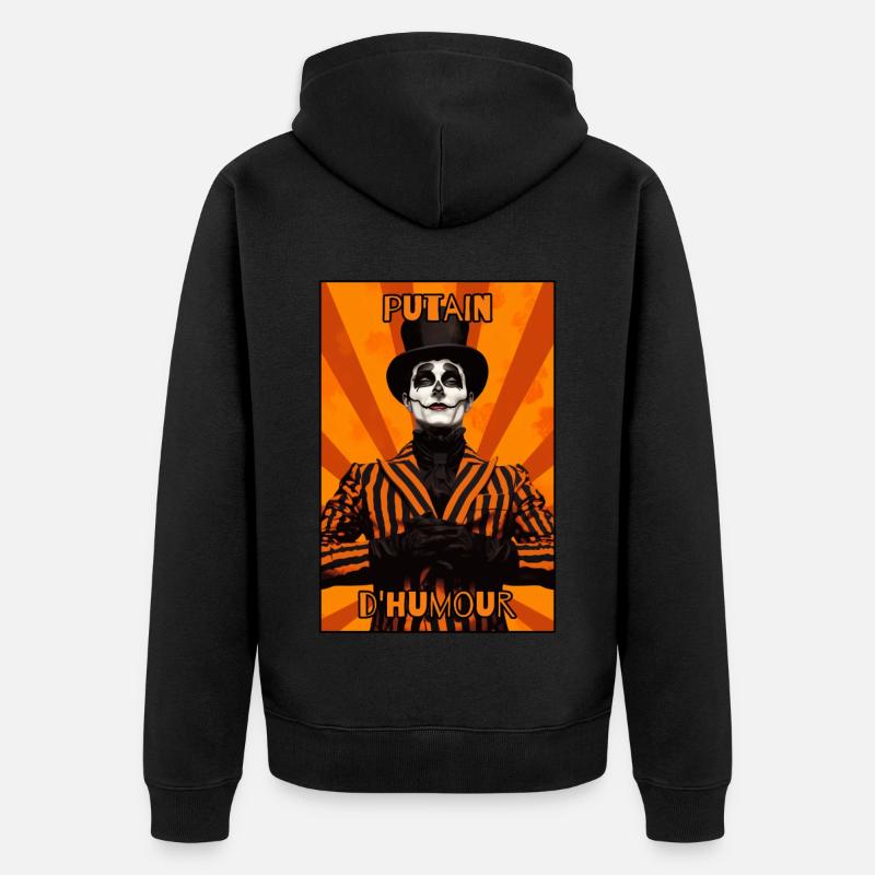 D’Humour: Mème français - Veste à capuche bio Premium Unisexe - noir