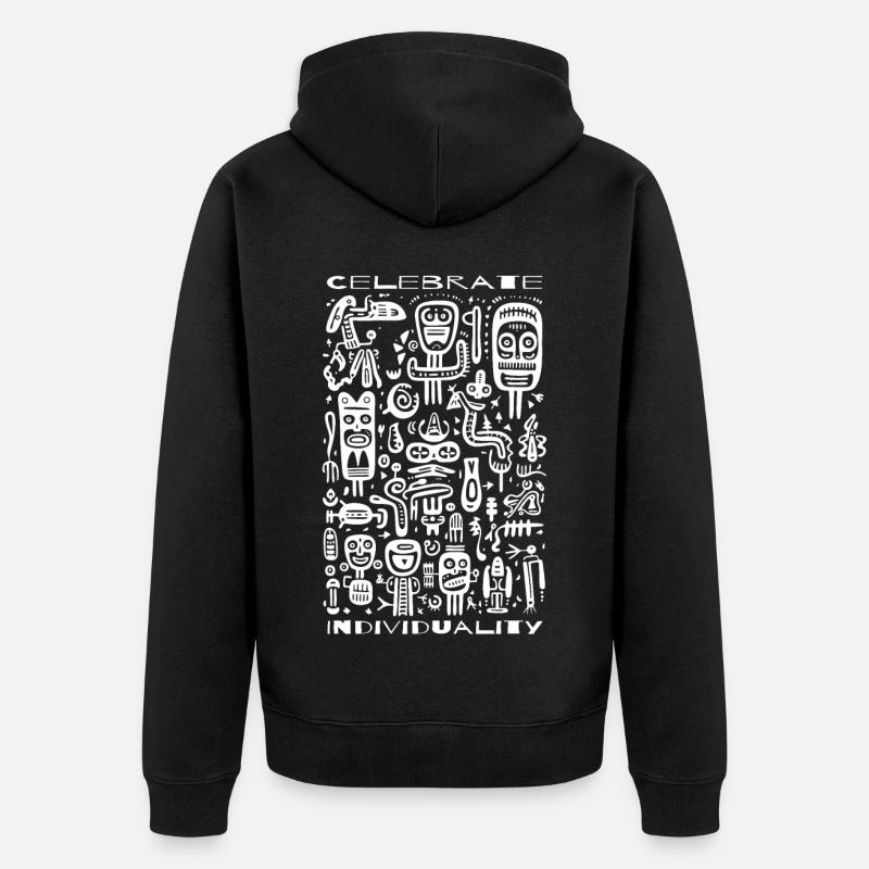 Célébrez votre unicité - Veste à capuche bio Premium Unisexe - noir