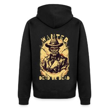 Cherchèrent! Zombie hors-la-loi mort recherché - Veste à capuche bio Premium Unisexe - noir - Dos - Nico (187cm)