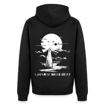 A Japanese Ghost Story - Unisex Premium Organic Zip Hoodie - black - Back - Nico (187cm)