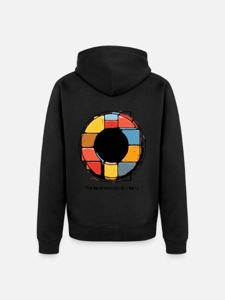 The deconstruction of a doughnut - Unisex Premium Organic Zip Hoodie - black