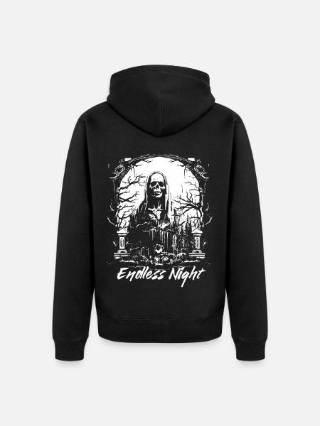 Endless Night Grim Reaper - Unisex Premium Organic Zip Hoodie - black