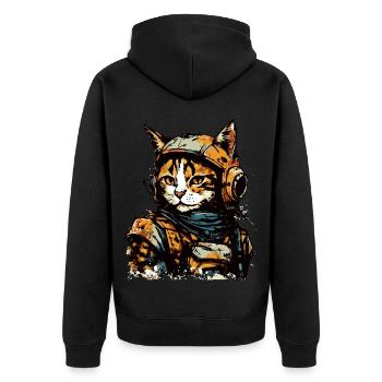 Aquarelle Space Pilots Cat - Veste à capuche bio Premium Unisexe - noir - Dos - Nico (187cm)