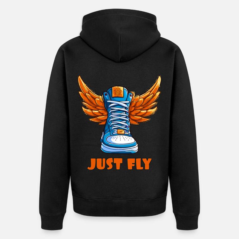 Sneaker sneaker avec ailes - Veste à capuche bio Premium Unisexe - noir