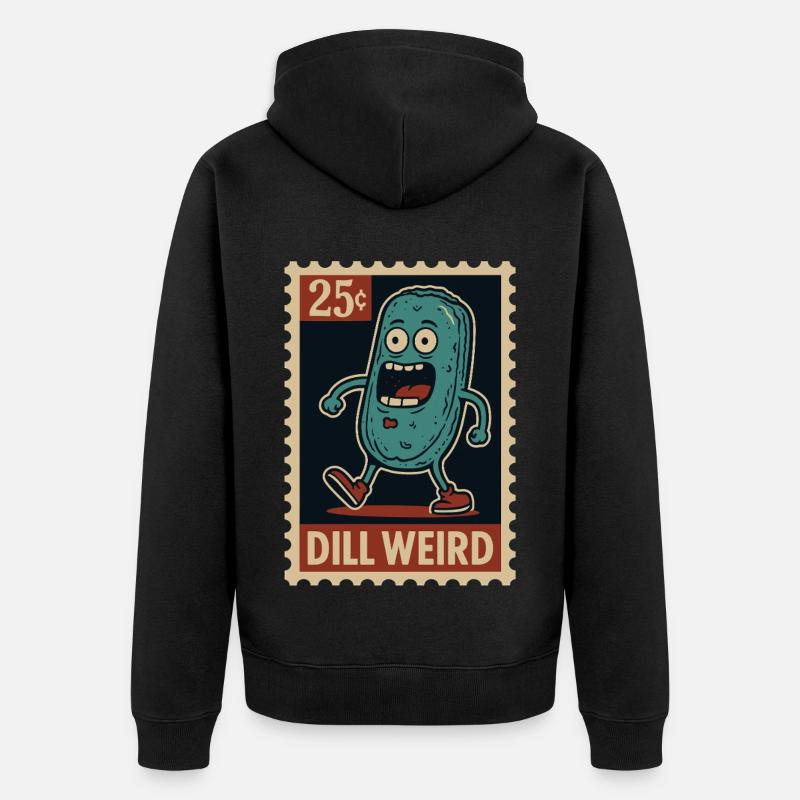 Concombre étrange comme timbre - Veste à capuche bio Premium Unisexe - noir