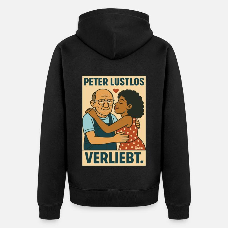 Peter Ratless – amoureux et bouleversé - Veste à capuche bio Premium Unisexe - noir