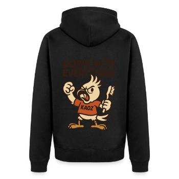 À bas tout : Anarcho-Rage Bird - Veste à capuche bio Premium Unisexe - noir - Dos - Nico (187cm)
