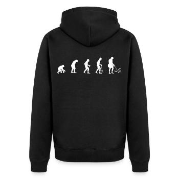 Sondeln Evolution Sondler Détecteur de métaux - Veste à capuche bio Premium Unisexe - noir - Dos - Nico (187cm)