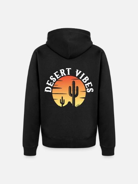 Desert Vibes - Unisex Premium Organic Zip Hoodie - black