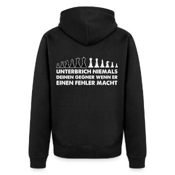 Drôle de dire joueur d'échecs cadeau d'échecs - Veste à capuche bio Premium Unisexe - noir - Dos - Nico (187cm)