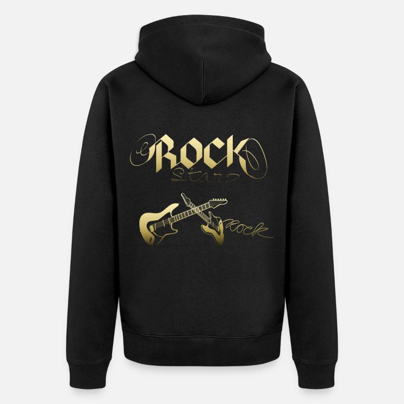 Rock star - Veste à capuche bio Premium Unisexe - noir