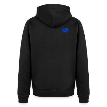 Drapeau de l’Europe - Veste à capuche bio Premium Unisexe - noir - Dos - Nico (187cm)