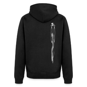 Mountain bike mountain biking shadow - Unisex Premium Organic Zip Hoodie - black - Back - Nico (187cm)