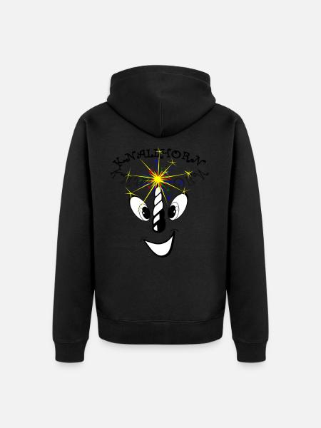 Knallhorn - Unisex Premium Bio Zip Hoodie - Schwarz