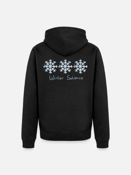 Winter Solstice - Unisex Premium Organic Zip Hoodie - black