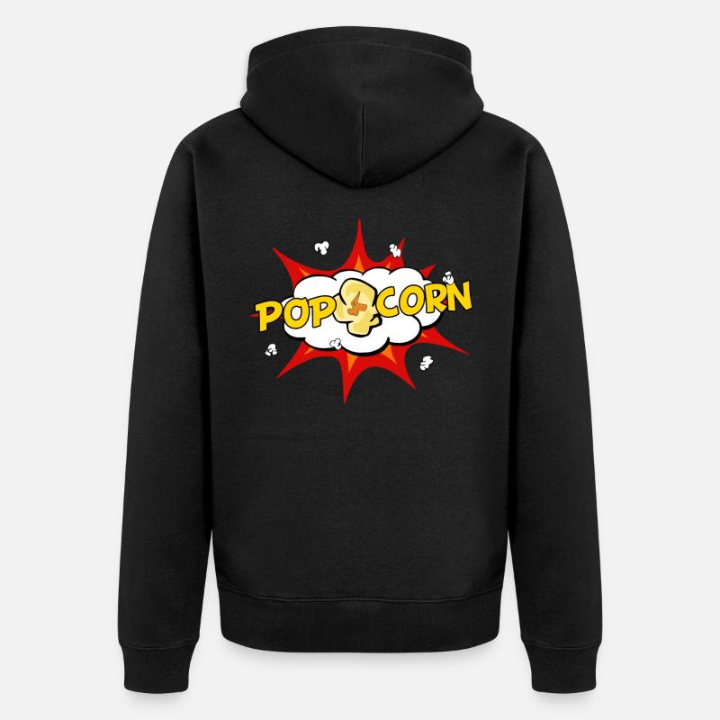 Pop-corn Pop Art - Veste à capuche bio Premium Unisexe - noir