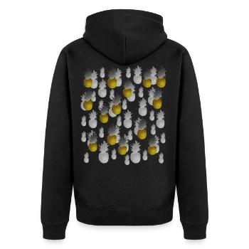 ananas - Veste à capuche bio Premium Unisexe - noir - Dos - Nico (187cm)