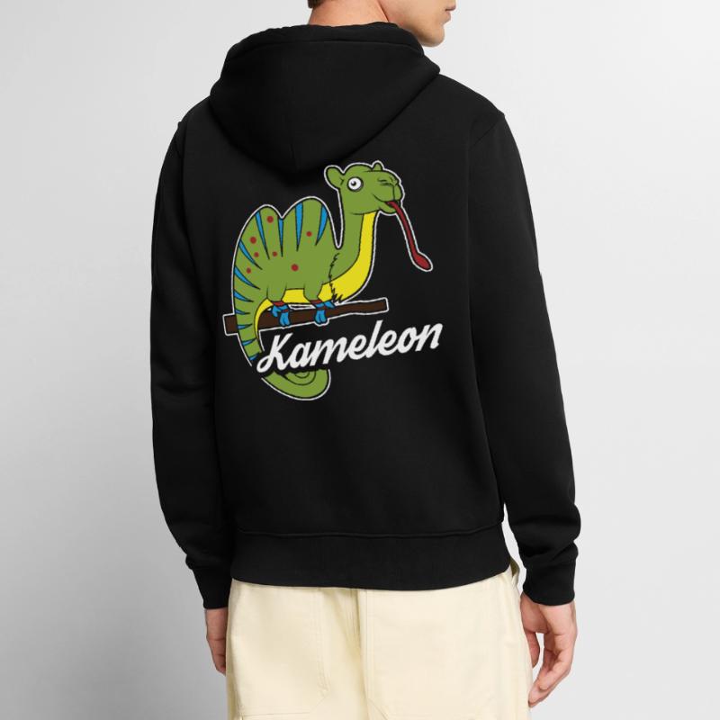 Chamäleons, Leguan oder Kameleon Tierliebe Unisex Premium Bio Zip Hoodie