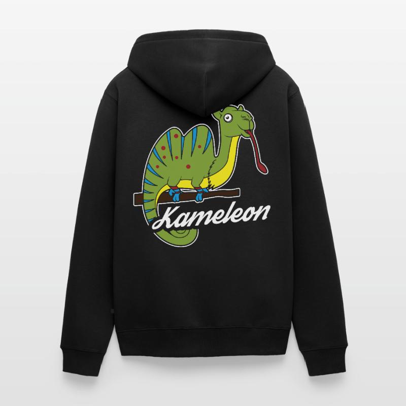 Chamäleons, Leguan oder Kameleon Tierliebe Unisex Premium Bio Zip Hoodie