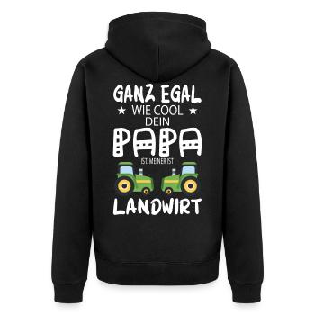 Farmer - farmer dad farmer father gift - Unisex Premium Organic Zip Hoodie - black - Back - Nico (187cm)