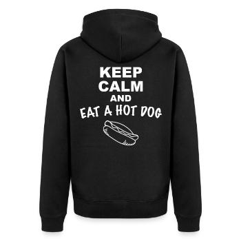 Hot Dog - Veste à capuche bio Premium Unisexe - noir - Dos - Nico (187cm)