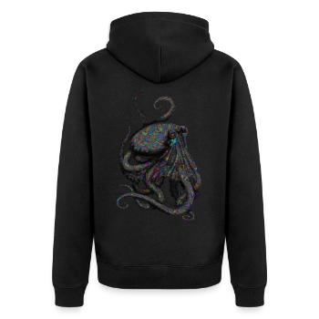 Pieuvre Goa - Veste à capuche bio Premium Unisexe - noir - Dos - Nico (187cm)