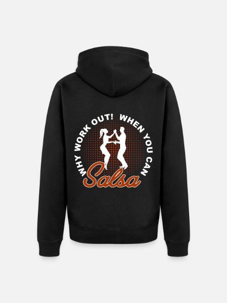 salsa - Unisex Premium Organic Zip Hoodie - black