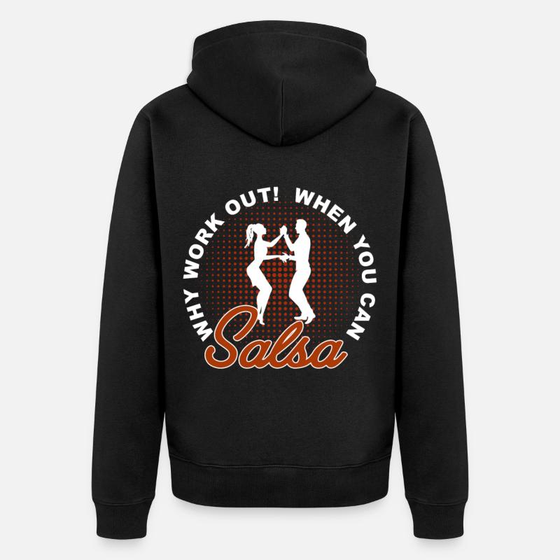 Salsa - Unisex Premium Bio Zip Hoodie - Schwarz