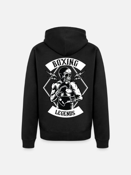 légendes de boxe - Veste à capuche bio Premium Unisexe - noir