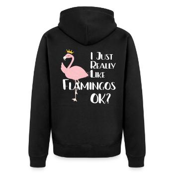 Cadeau Flamingo - Veste à capuche bio Premium Unisexe - noir - Dos - Nico (187cm)