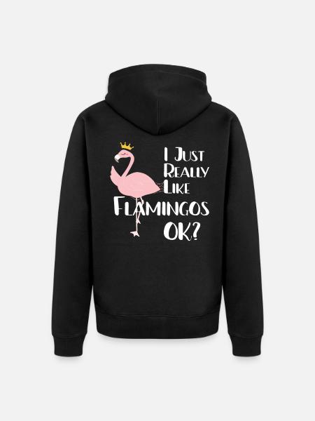 Cadeau Flamingo - Veste à capuche bio Premium Unisexe - noir