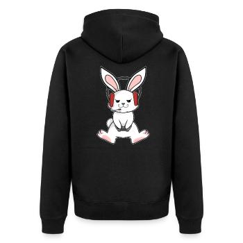 Donc, le lapin de Pâques joue - Veste à capuche bio Premium Unisexe - noir - Dos - Nico (187cm)