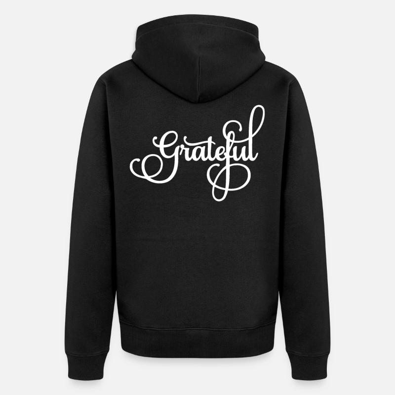 Danke - Unisex Premium Bio Zip Hoodie - Schwarz