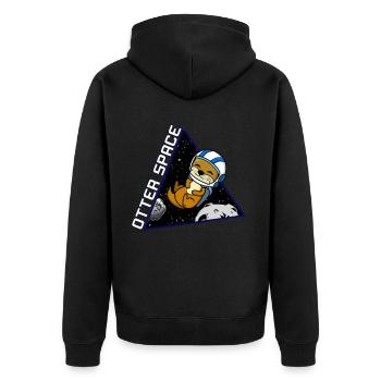 Otter Space Astronaut Planet Gift Voyager dans l'espace - Veste à capuche bio Premium Unisexe - noir - Dos - Nico (187cm)